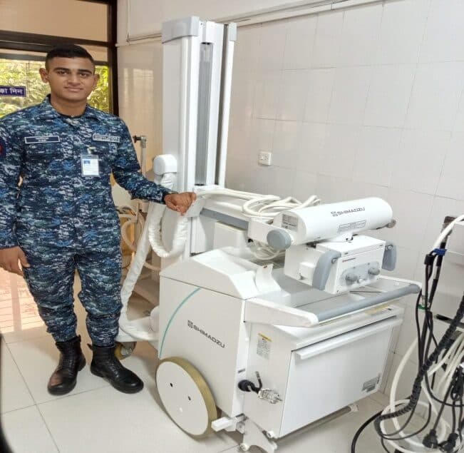 X-ray machine installed at a Bangladesh Navy medical facility